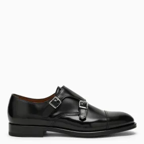 Black Leather Monk Strap