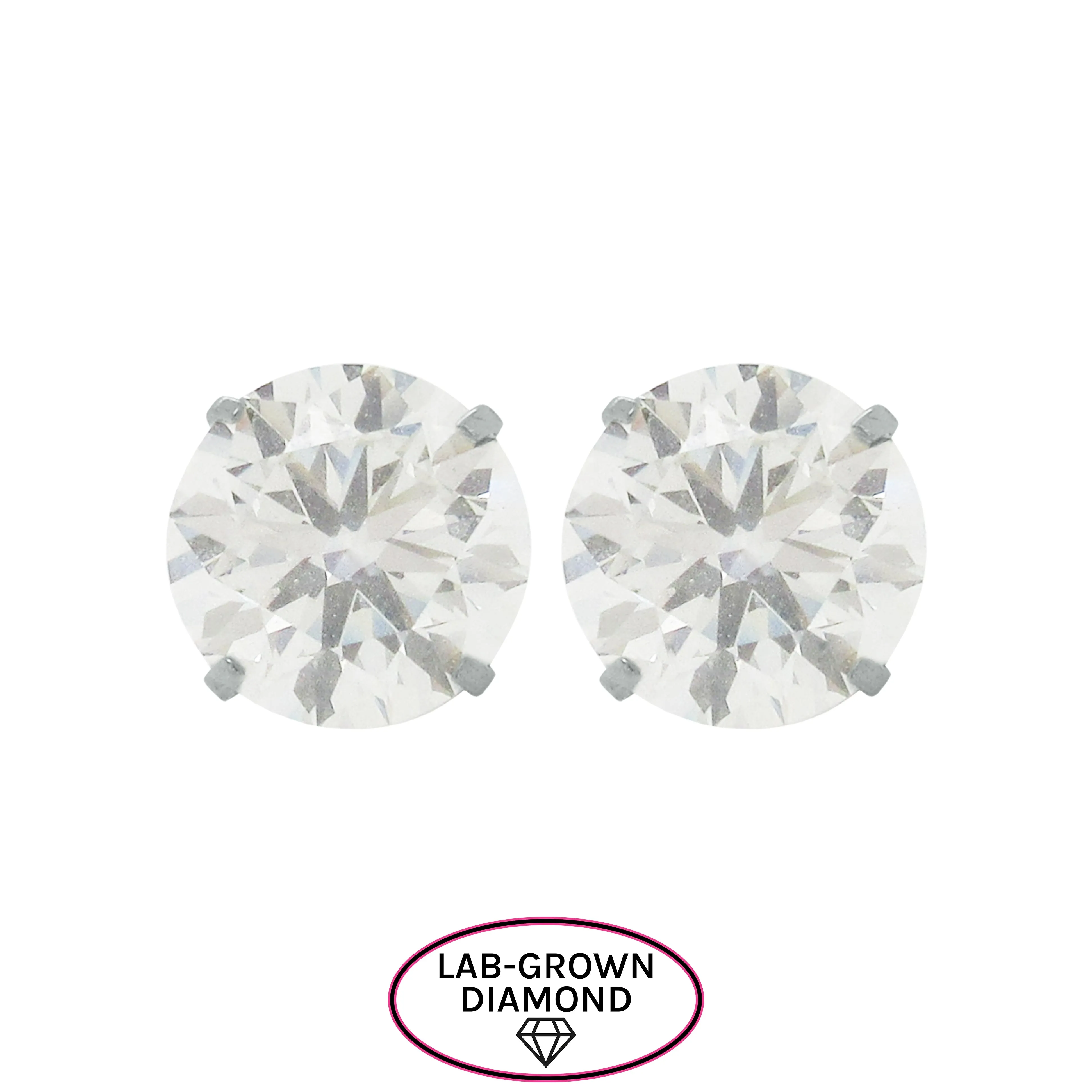 14K GOLD 1.50 CT LAB GROWN DIAMOND STUDS