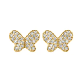 14K GOLD DIAMOND ANNABELLE BUTTERFLY STUDS