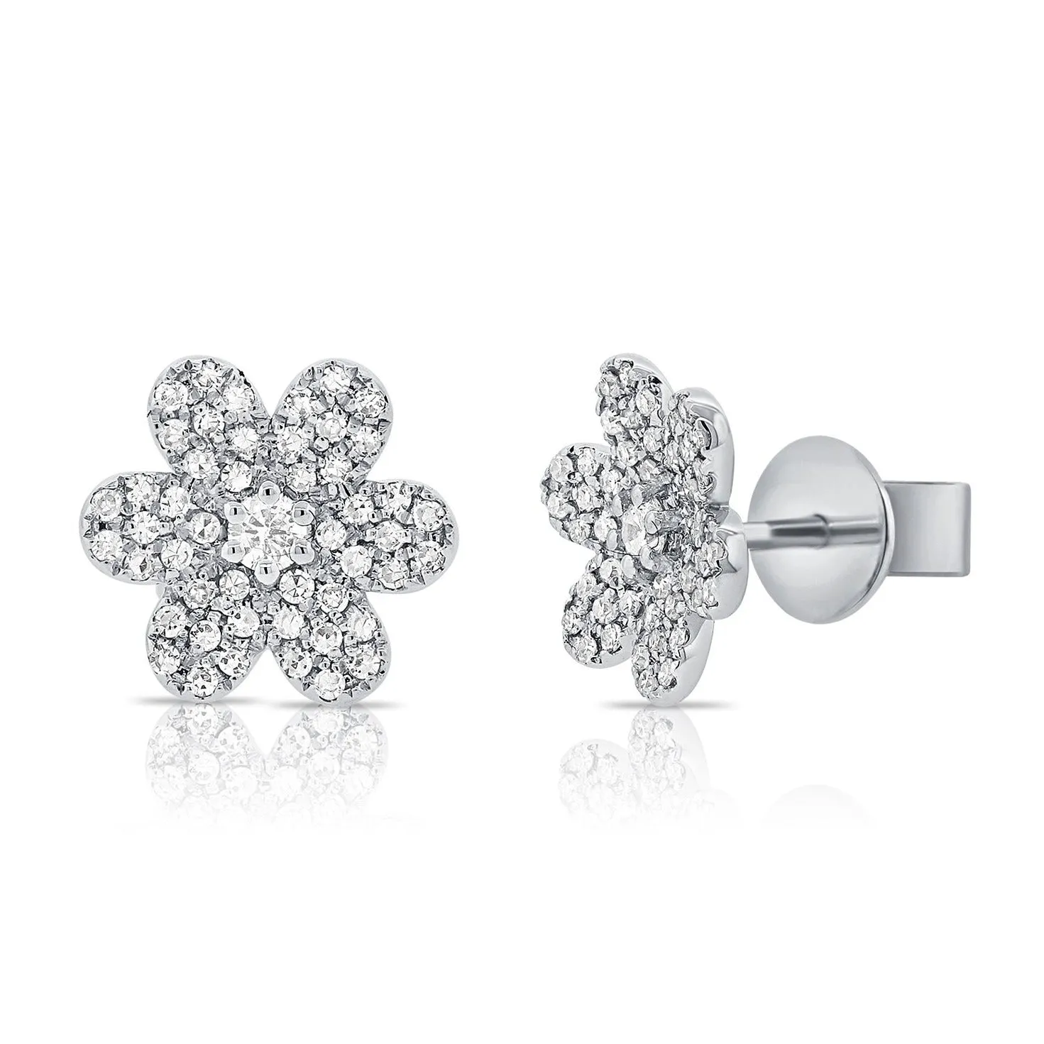 14K GOLD DIAMOND ARIANA FLOWER STUDS