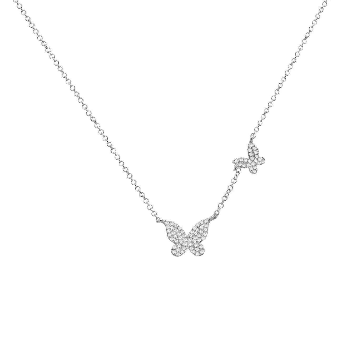 14K GOLD DIAMOND BECCA BUTTERFLY NECKLACE