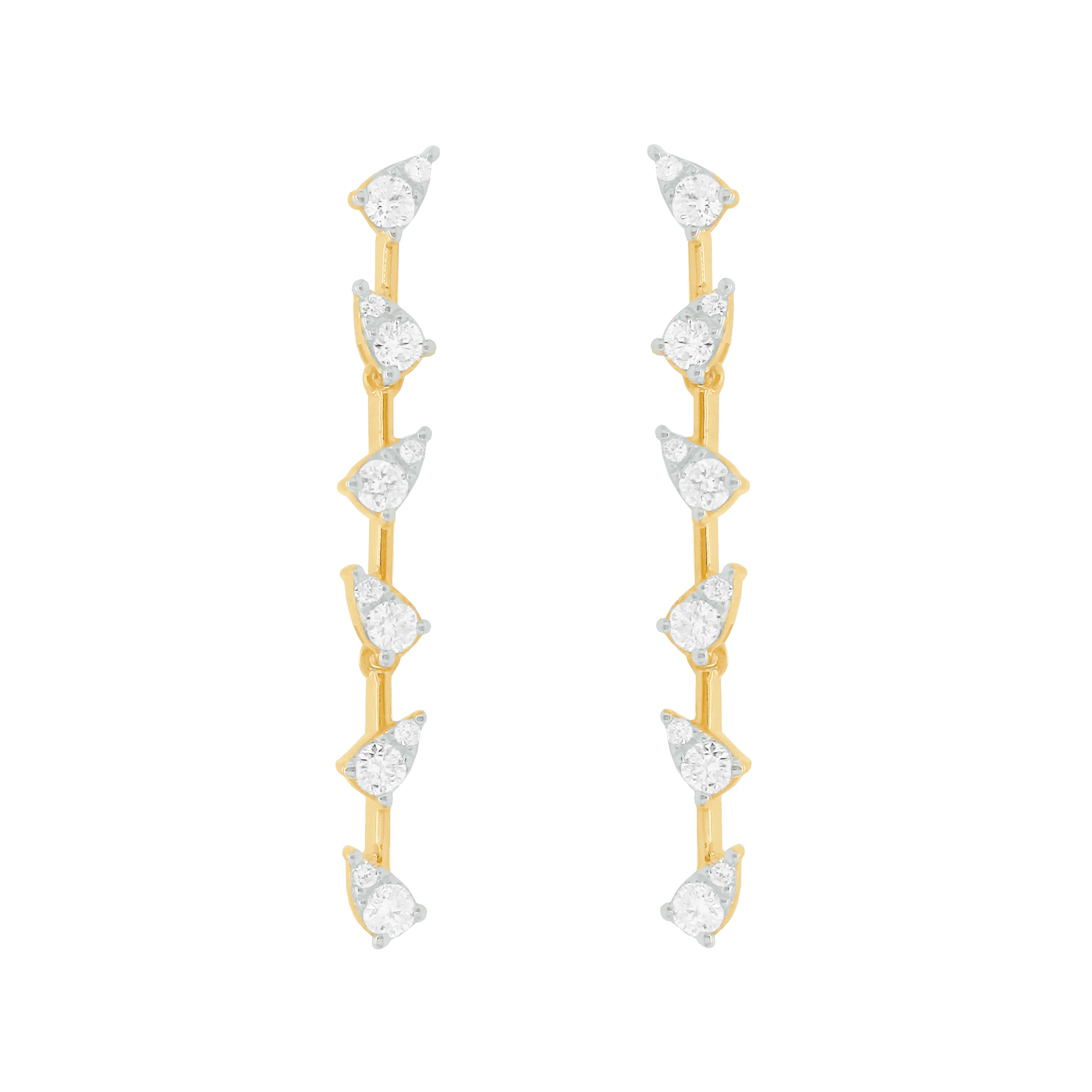 14K GOLD DIAMOND BROOKE EARRINGS