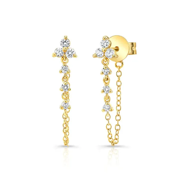 14K GOLD DIAMOND CINDY EARRINGS