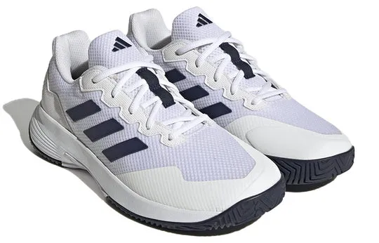 Adidas Men's Gamecourt 2.0 Tennis Shoes - Cloud White / Team Navy