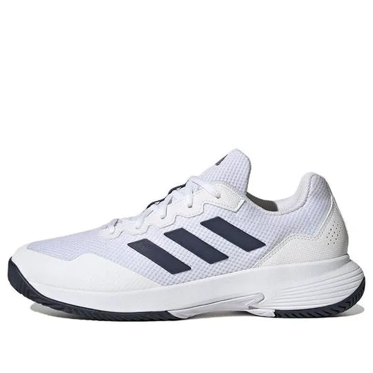 Adidas Men's Gamecourt 2.0 Tennis Shoes - Cloud White / Team Navy