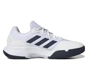 Adidas Men's Gamecourt 2.0 Tennis Shoes - Cloud White / Team Navy