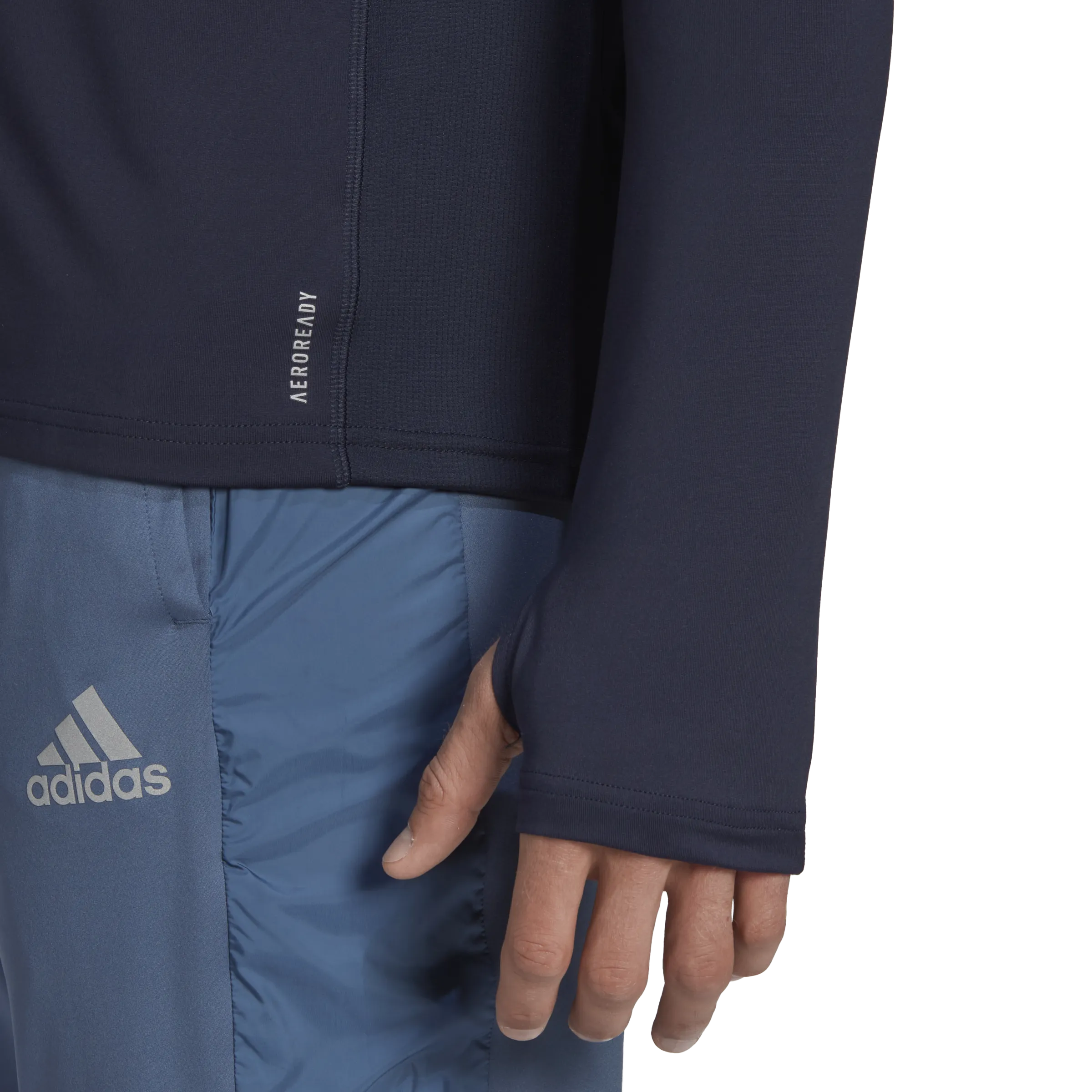 adidas Own The Run 1/2 Zip Long Sleeve Top - Mens - Legend Ink