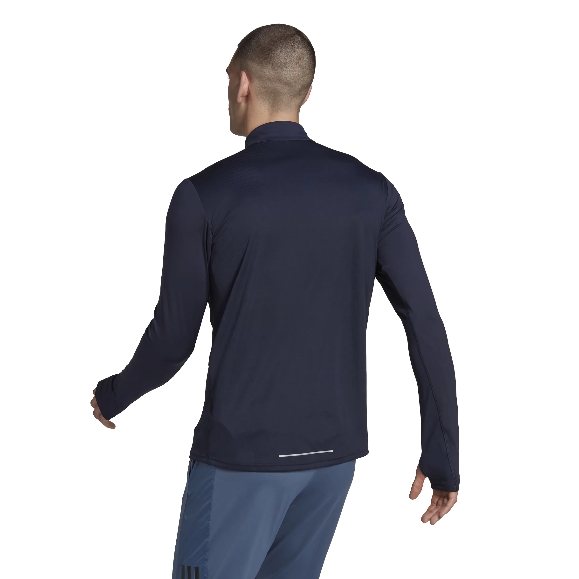 adidas Own The Run 1/2 Zip Long Sleeve Top - Mens - Legend Ink