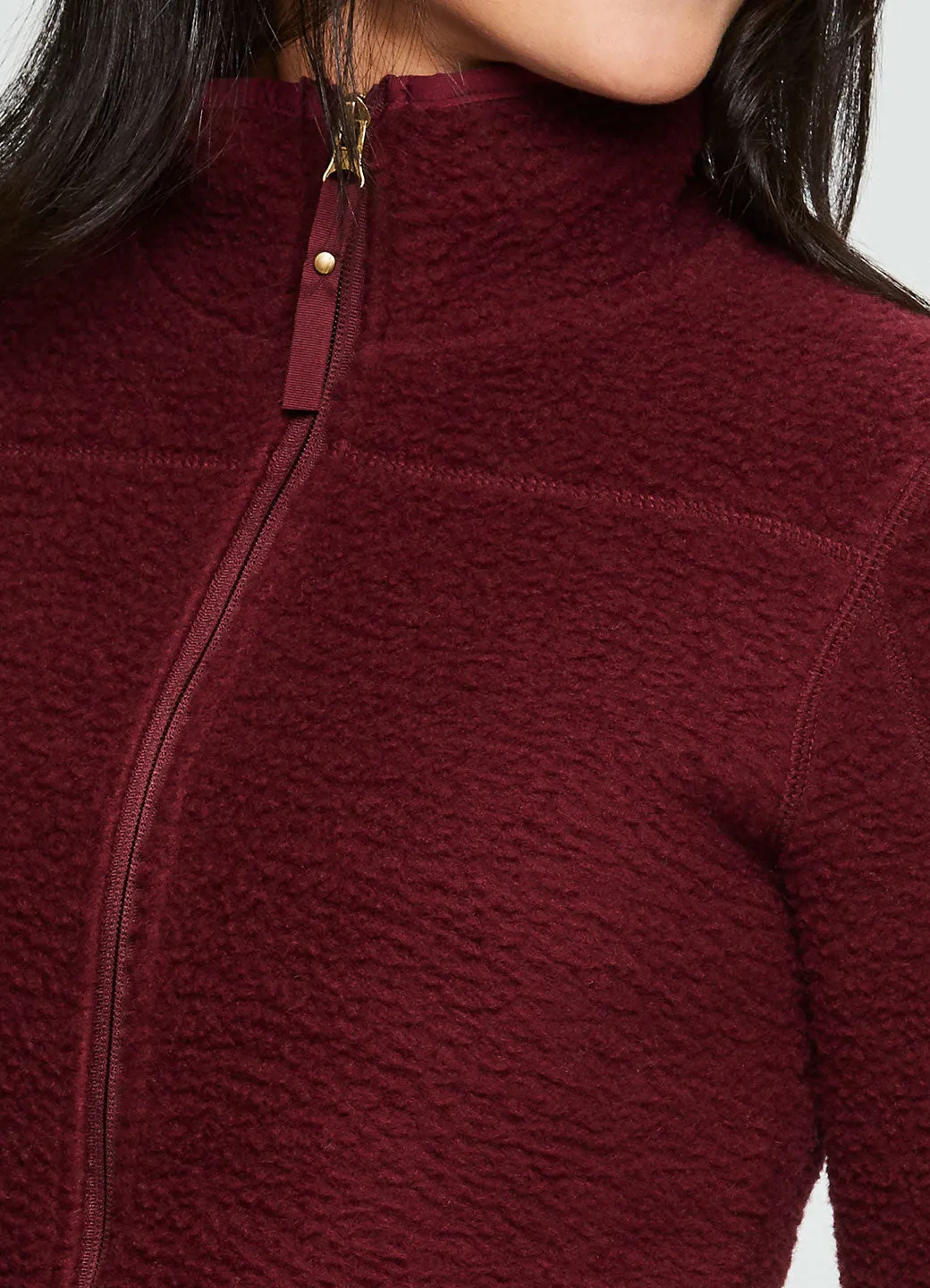 Berber Full Zip Mock Neck Jacket