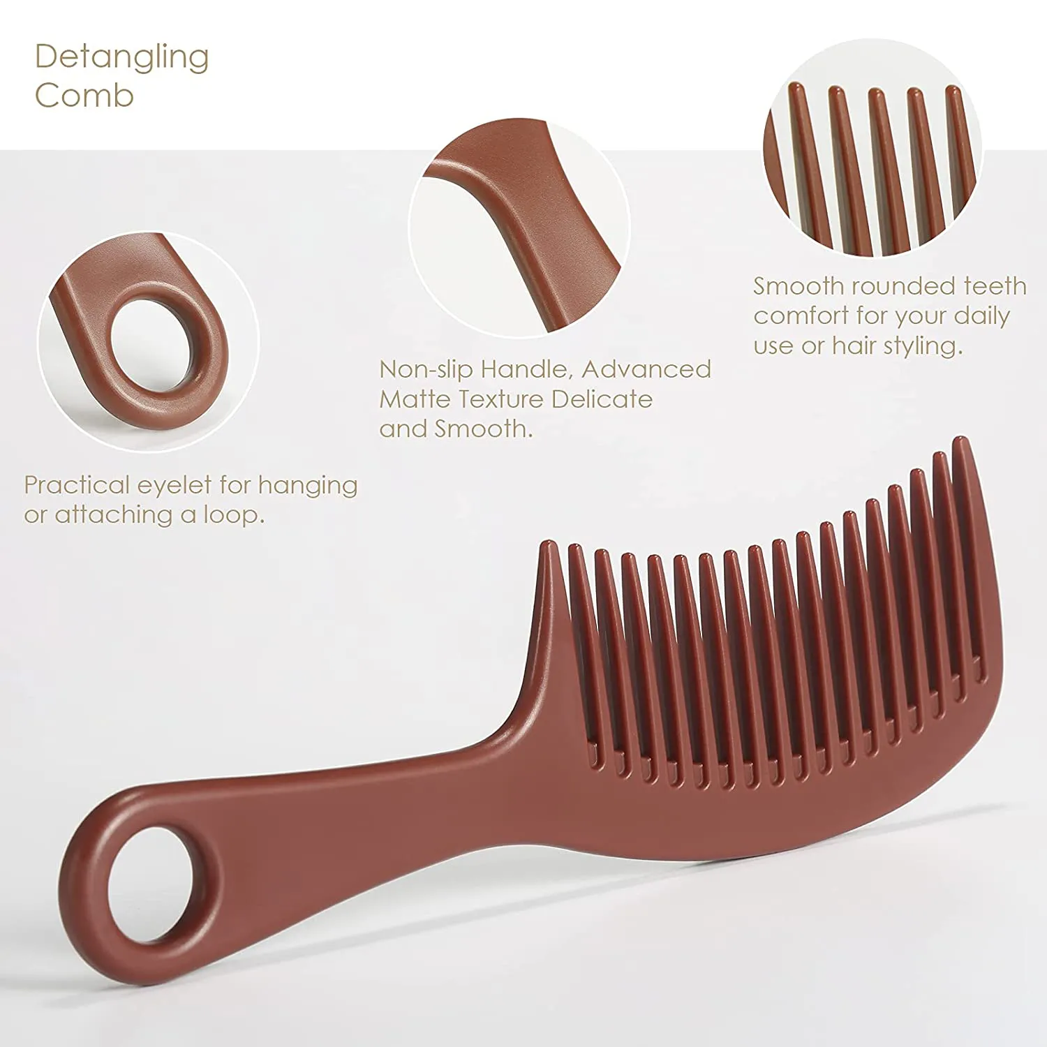 BESTOOL Hair Brushes for Women Men Kid, Bamboo Detangling Brush & Wide Teeth Comb for Thick Fine Curly Hair, Everyday Hairbrush, Enhance Shine, Massage Scalp, Anti-Static