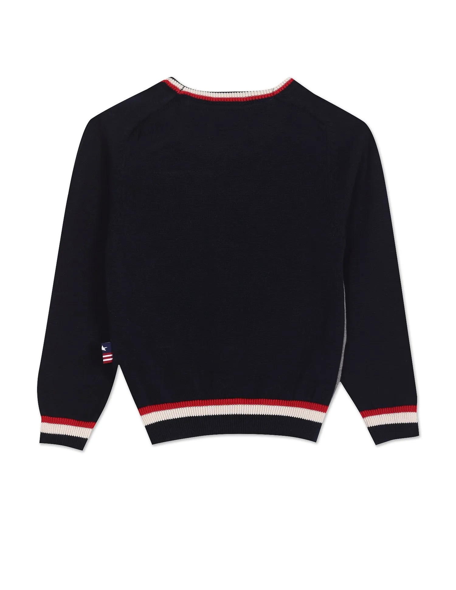 Boys Colour Block Cotton Sweater