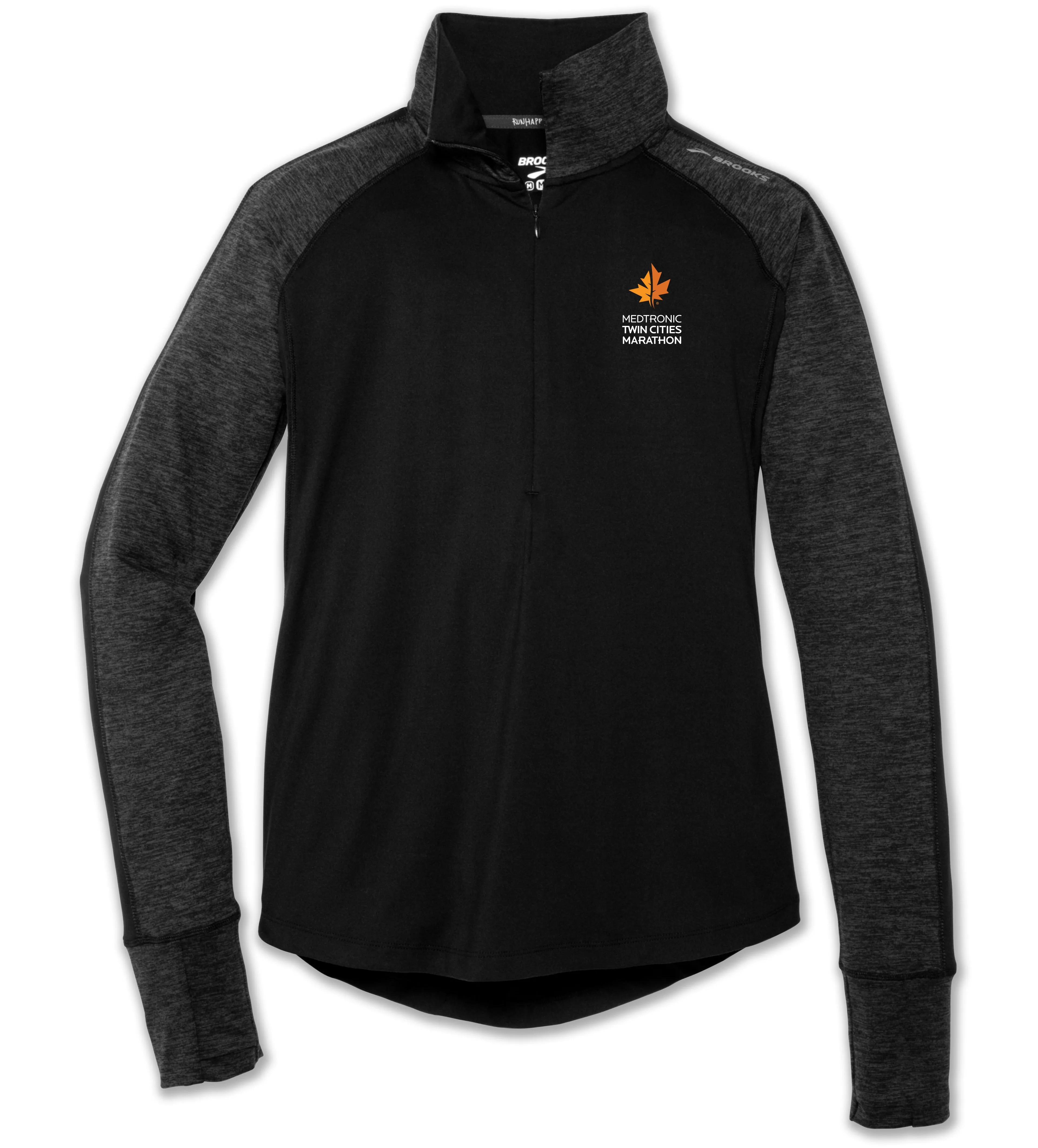 Brooks TCM Dash 1/2 Zip - Black/Heather Black (Women's Sizing)