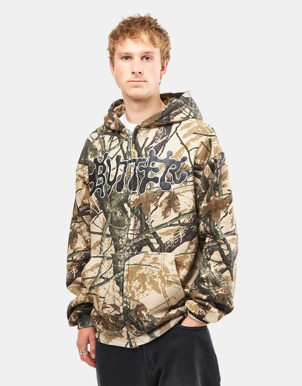 Butter Goods Ink Zip-Thru Hoodie - Camo