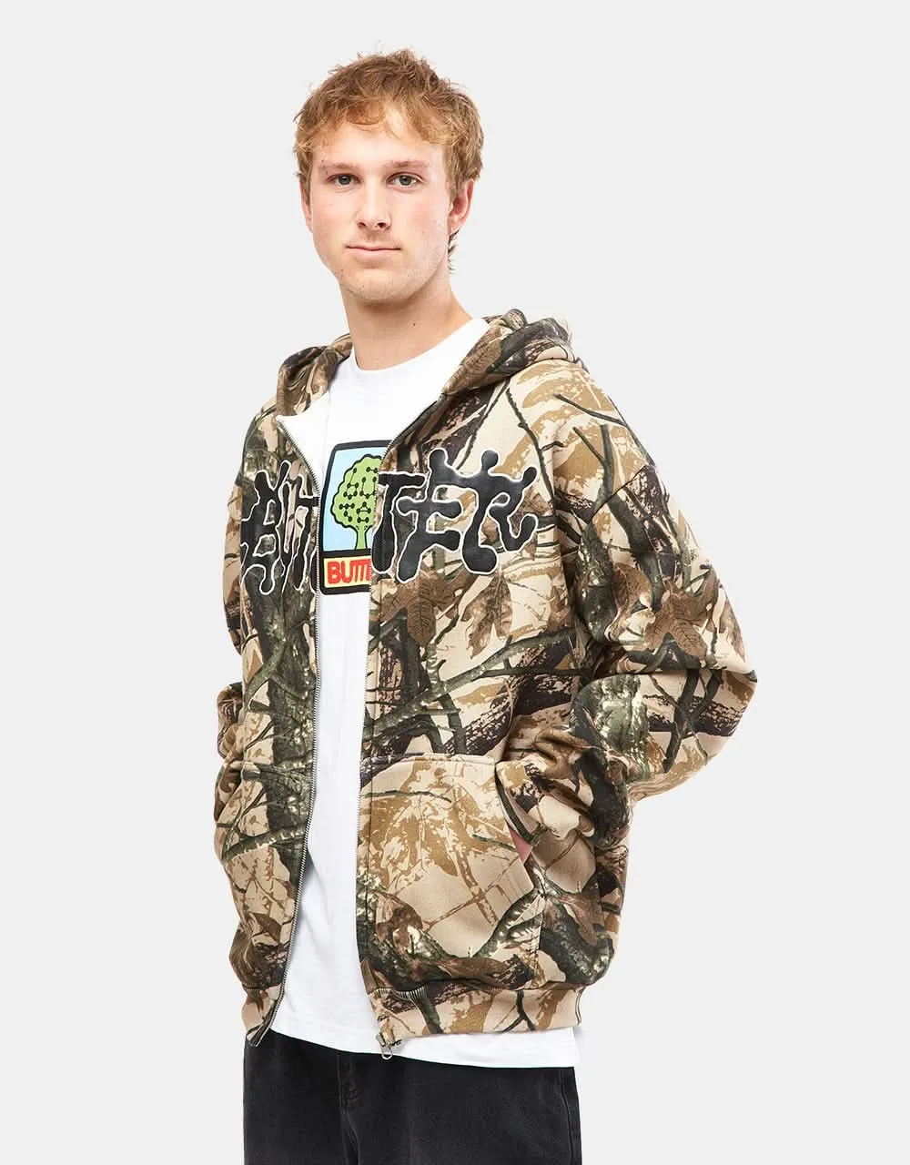 Butter Goods Ink Zip-Thru Hoodie - Camo