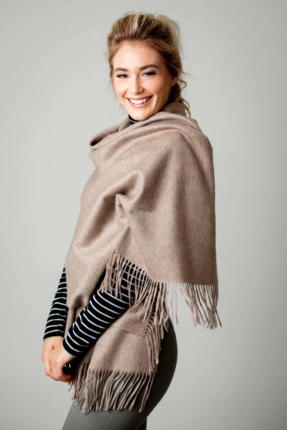 Cashmere Stole - Taupe