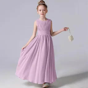 Chiffon Pleated Flower Girl Dresses