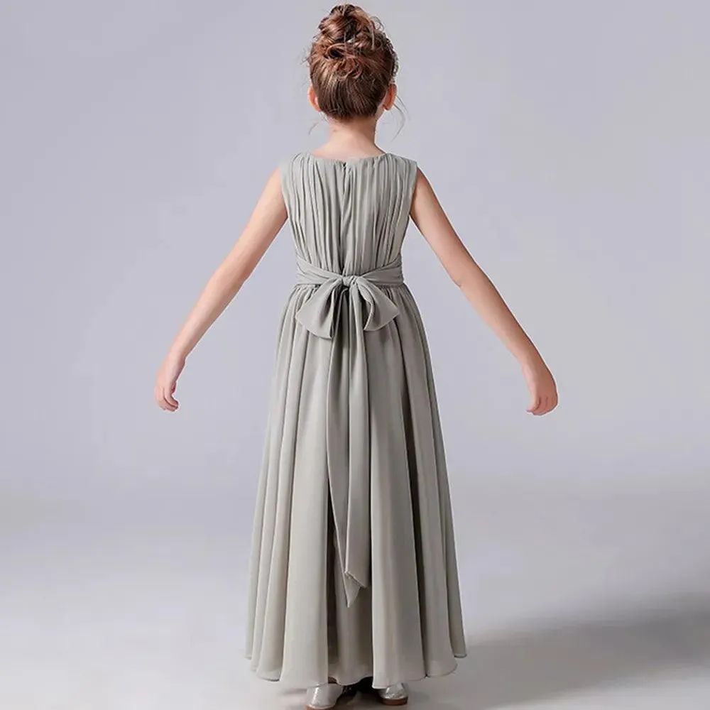 Chiffon Pleated Flower Girl Dresses