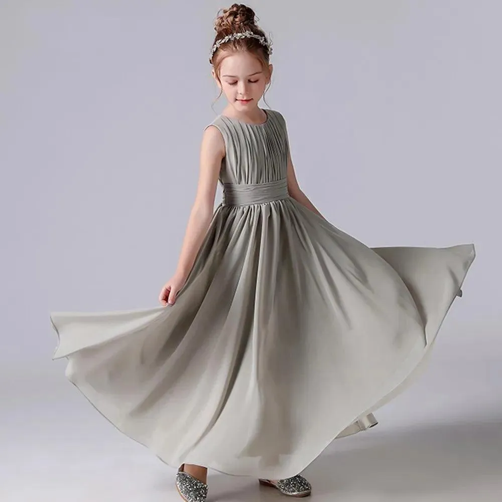 Chiffon Pleated Flower Girl Dresses