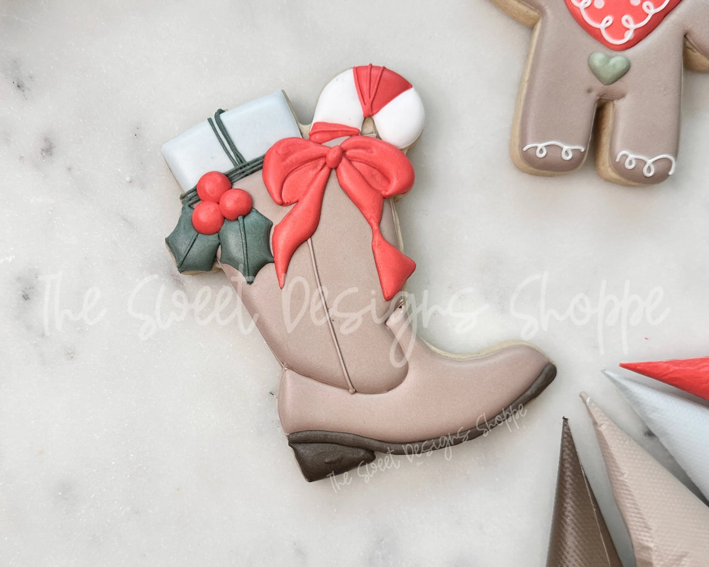 Christmas Cowboy Boot - Cookie Cutter