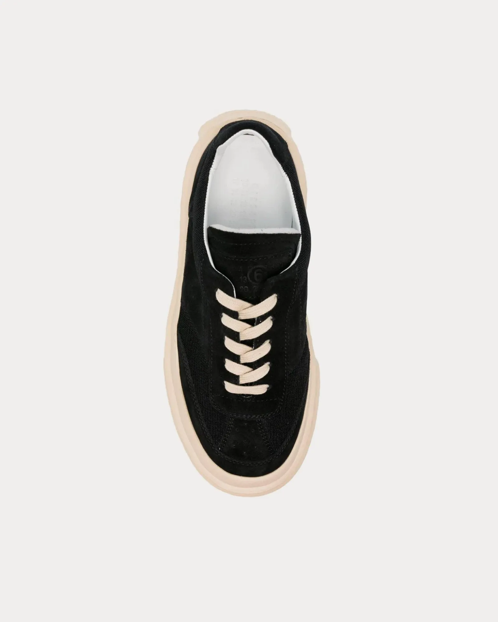 Chunky Gambetta Suede Black Low Top Sneakers