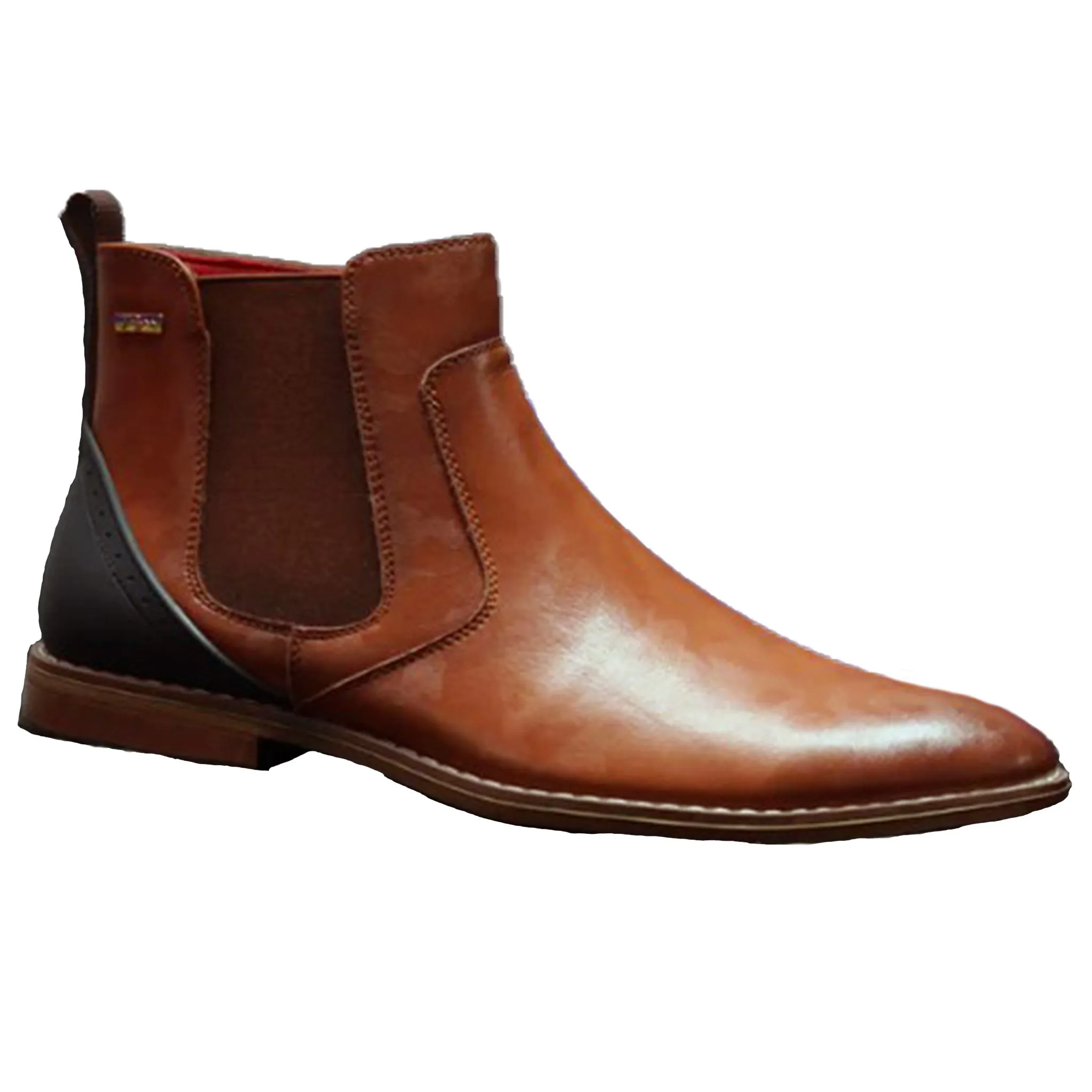 Cognac Leather Chelsea Boot