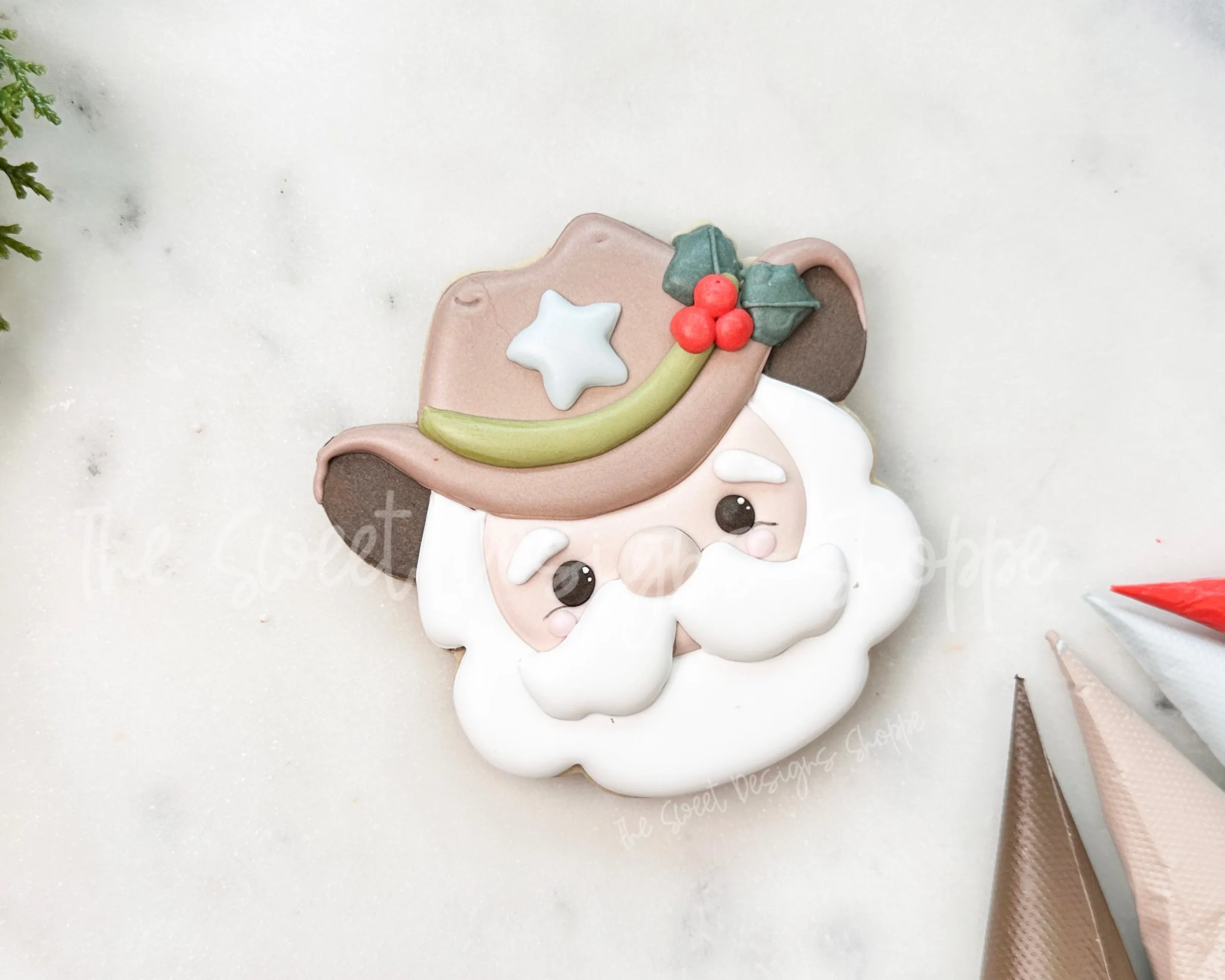 Cowboy Santa Face - Cookie Cutter