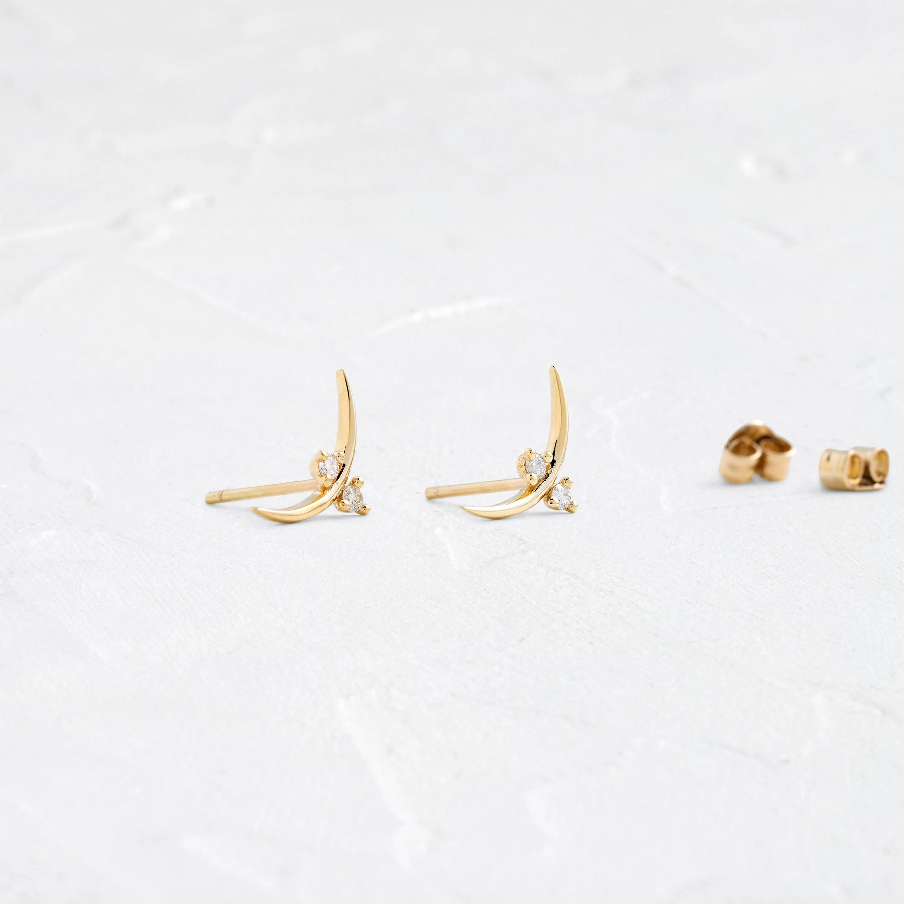 Crescent Studs - In Stock