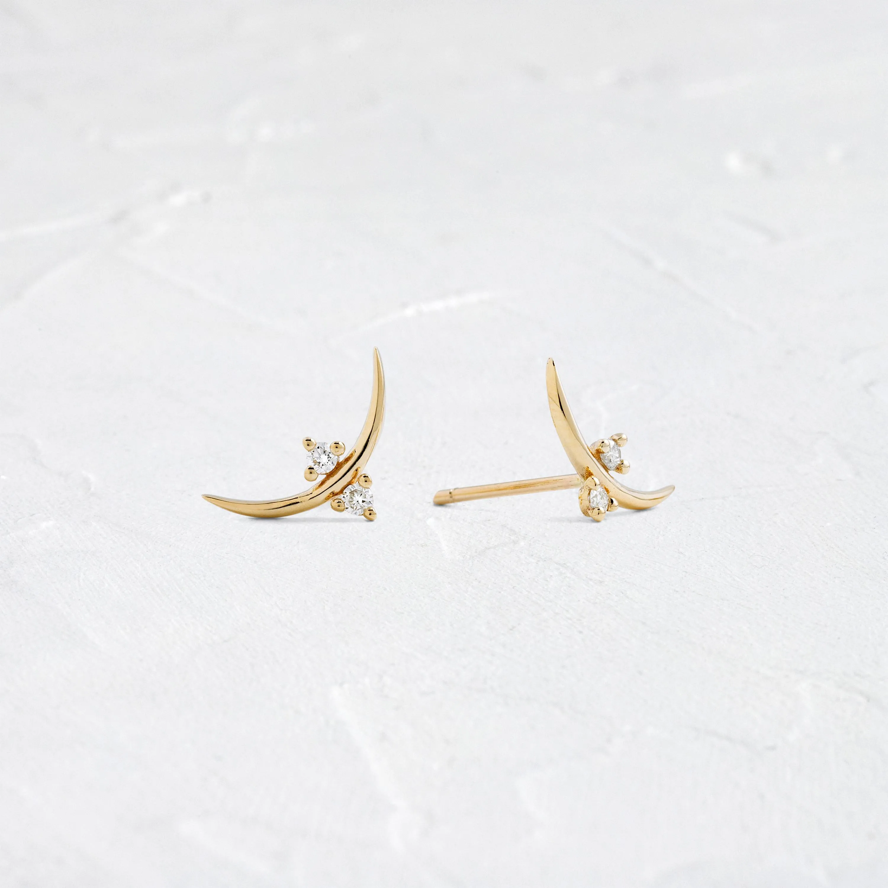 Crescent Studs - In Stock