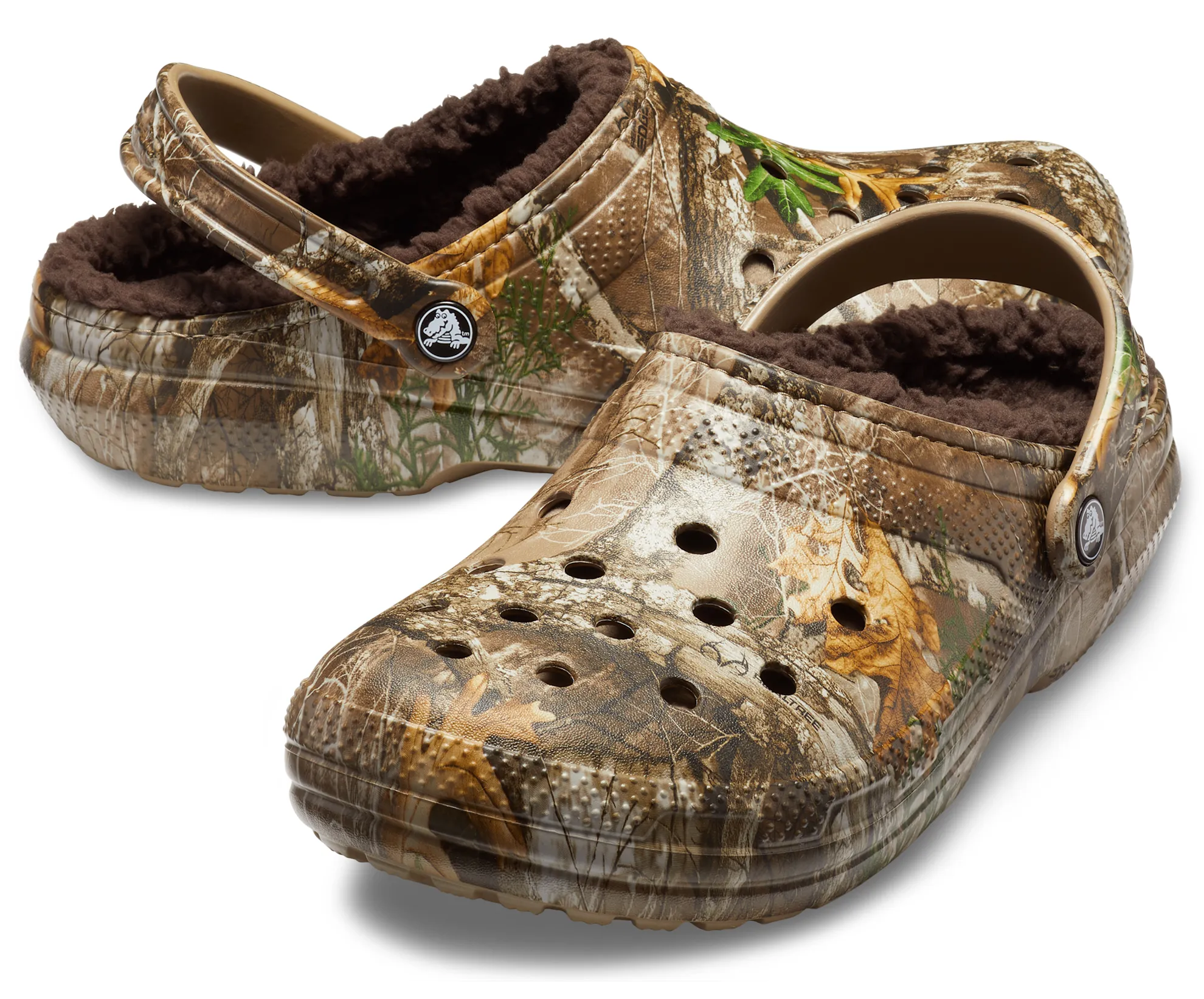 Crocs Unisex Classic Lined Realtree Clog - Chocolate