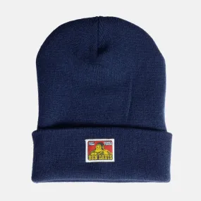 Cuffed Knit Beanie - Navy