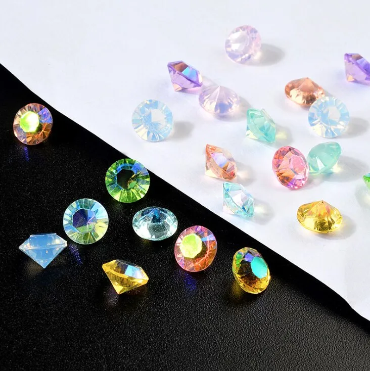 Diamond Faceted Crystal Gems Rhinestones (~90 pieces)