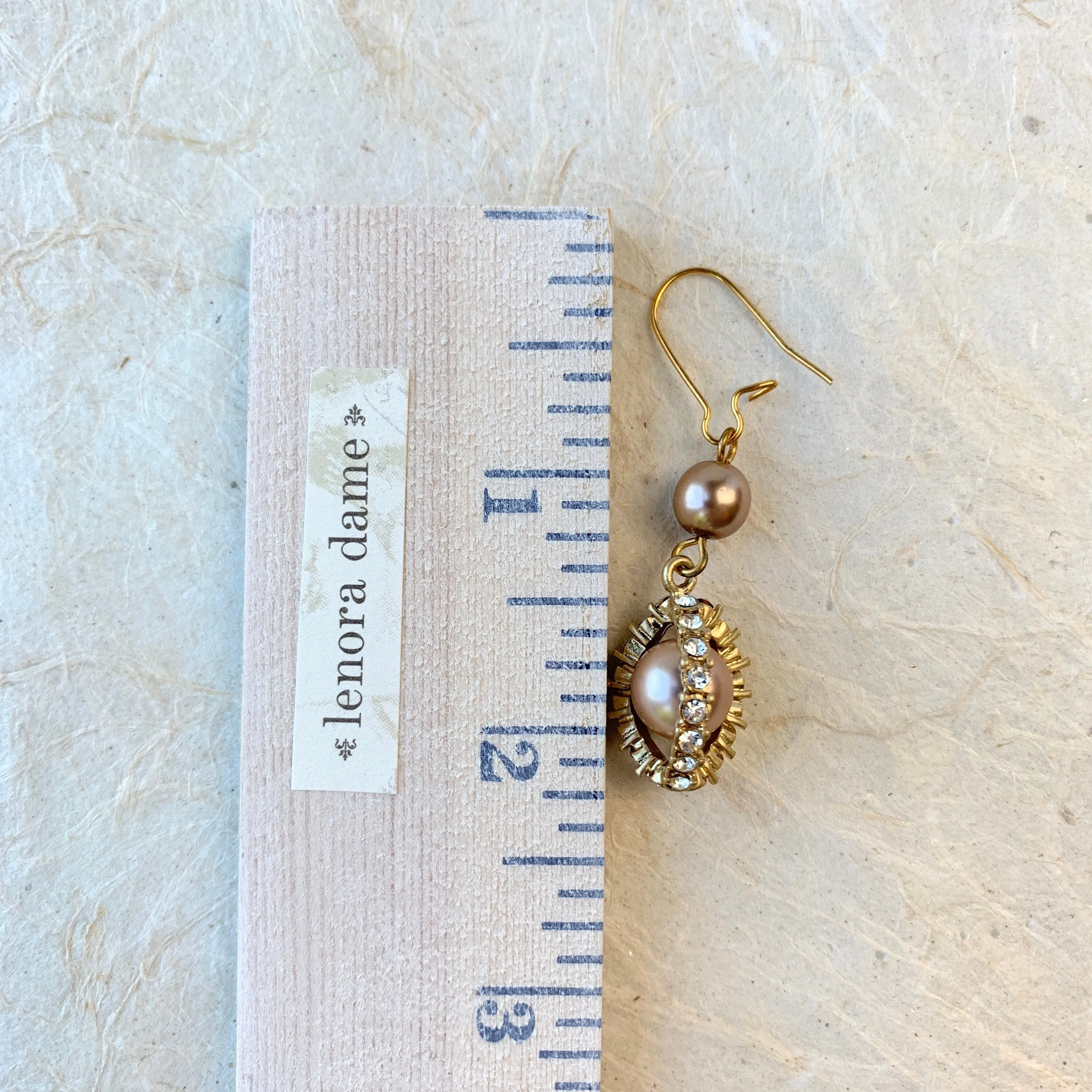 Duchess Rhinestone Pearl Earrings