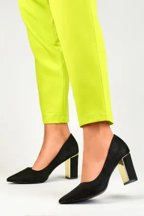 Elegant Sleek Timeless Block Heel Pumps