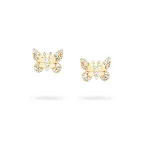 Enchanted Diamond Butterfly Stud Earrings