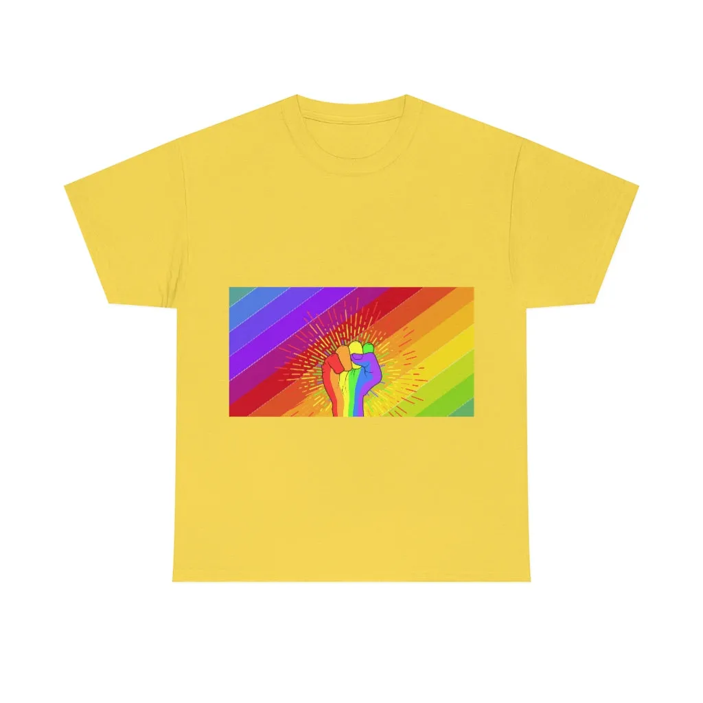 Fist Pump for Pride Unisex Heavy Cotton Tee