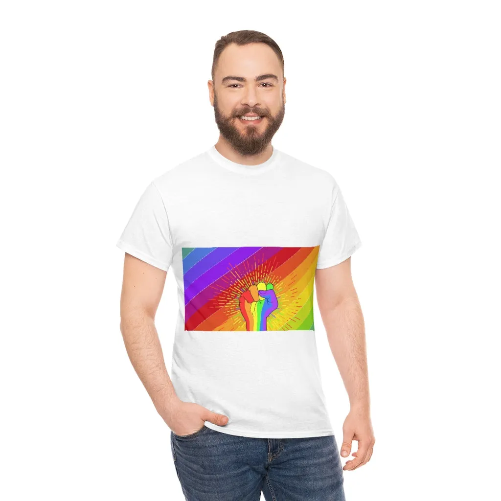 Fist Pump for Pride Unisex Heavy Cotton Tee