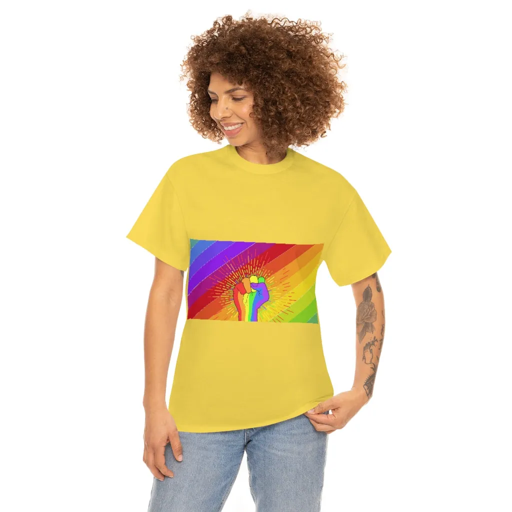 Fist Pump for Pride Unisex Heavy Cotton Tee