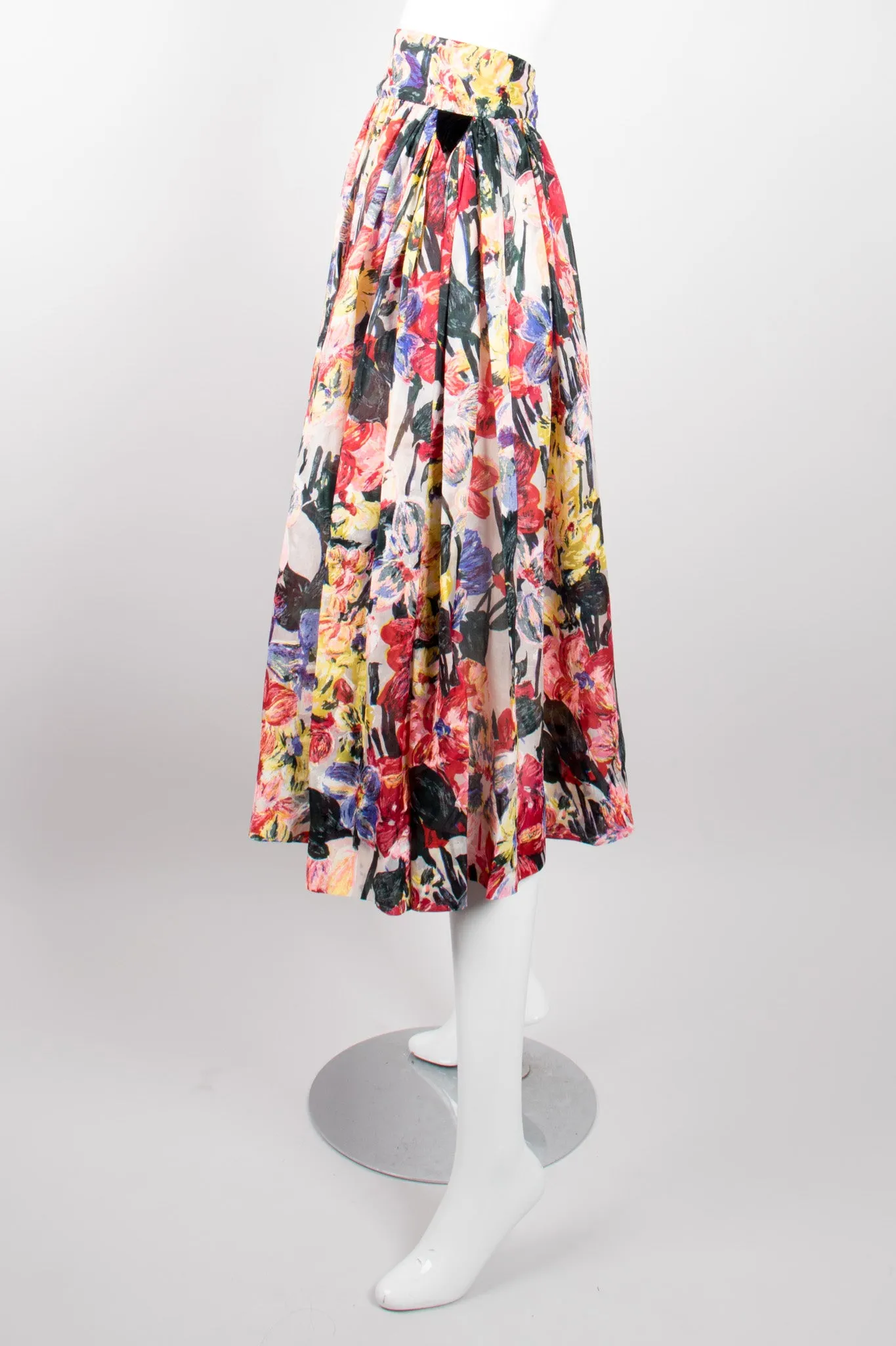 Flower Fields Expressionist Skirt