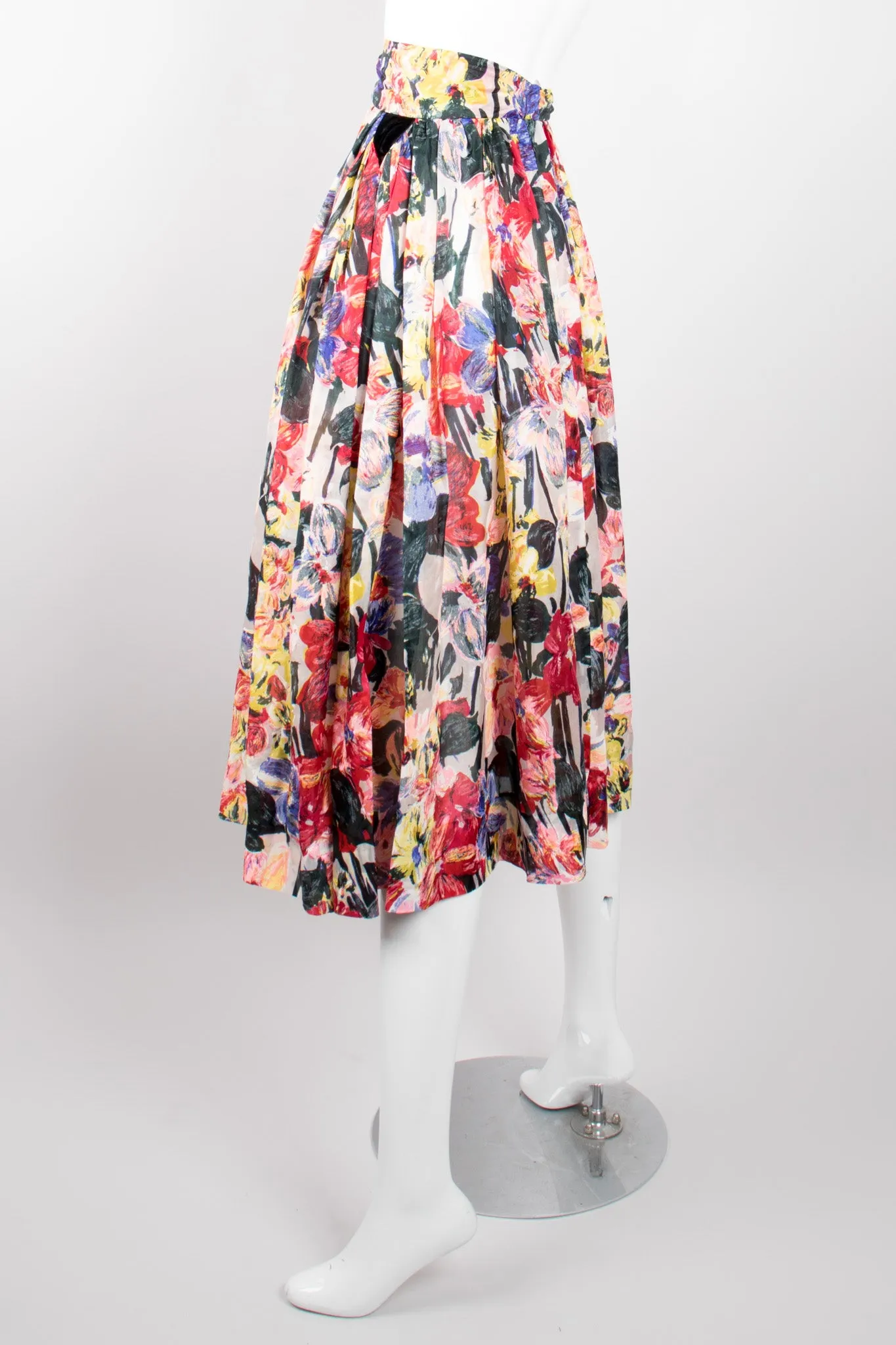 Flower Fields Expressionist Skirt