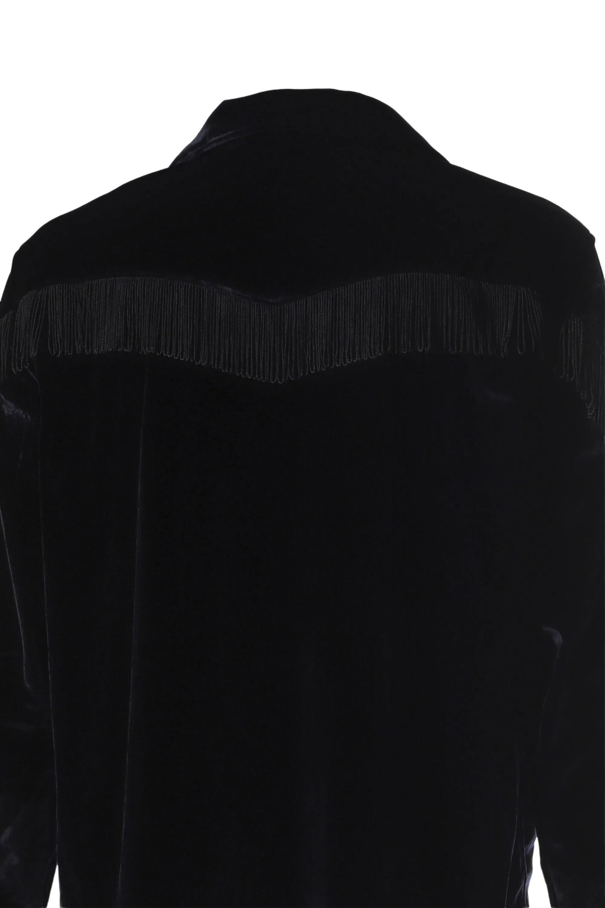 FRINGE ONE-UP SHIRT - TA/PE VELOUR / BLK