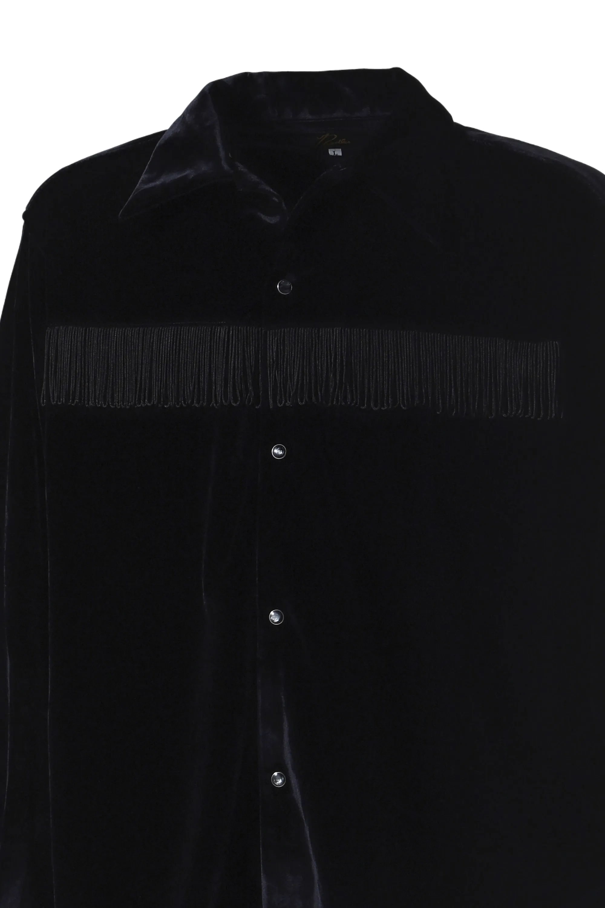 FRINGE ONE-UP SHIRT - TA/PE VELOUR / BLK