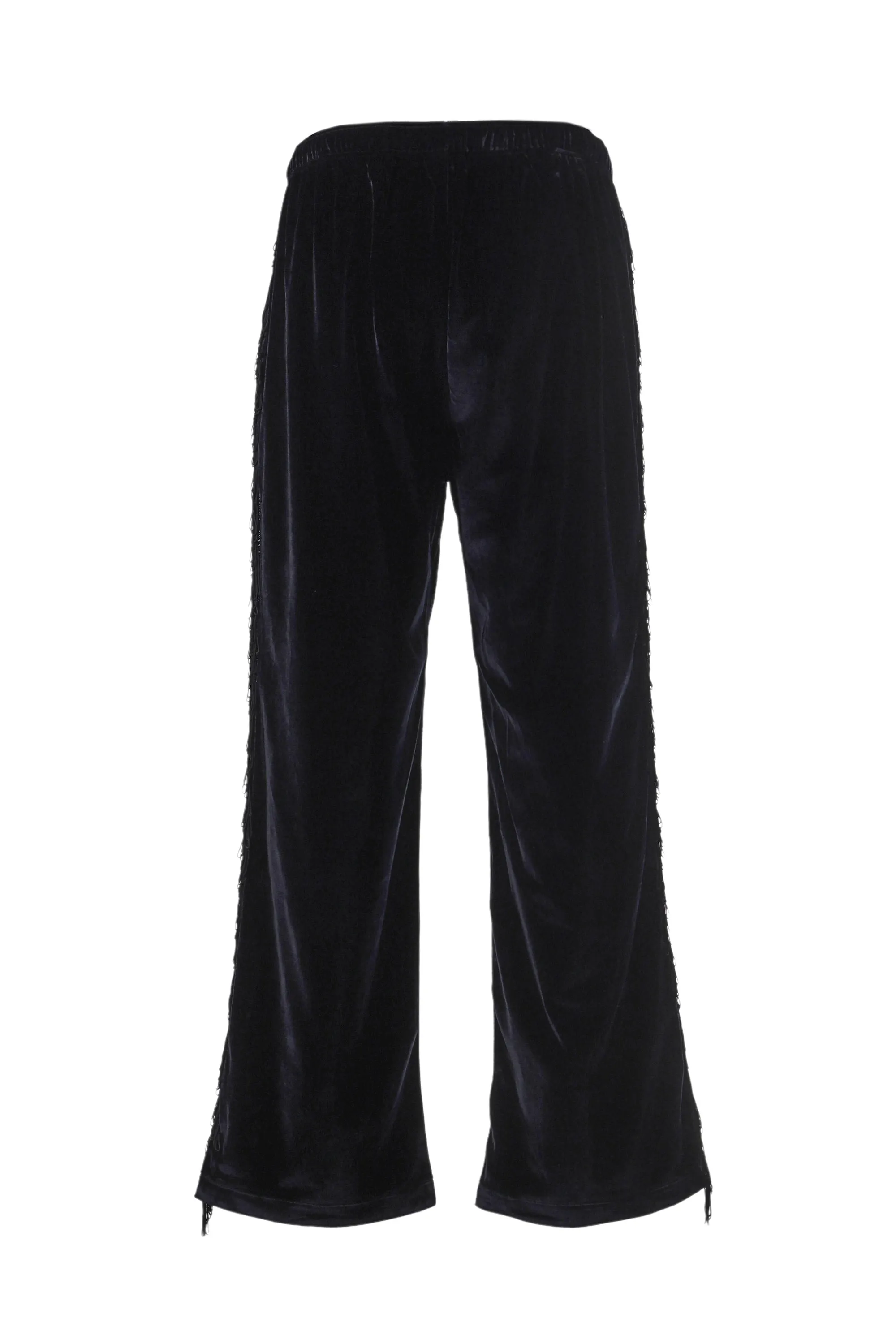 FRINGE STRING EASY PANT - TA/PE VELOUR / BLK