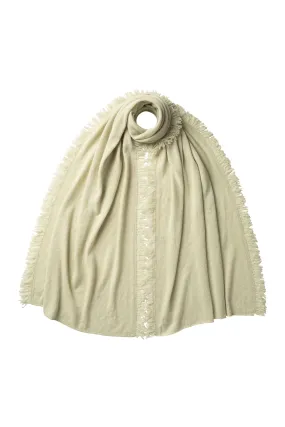 Fringed Gauzy Cashmere Stole