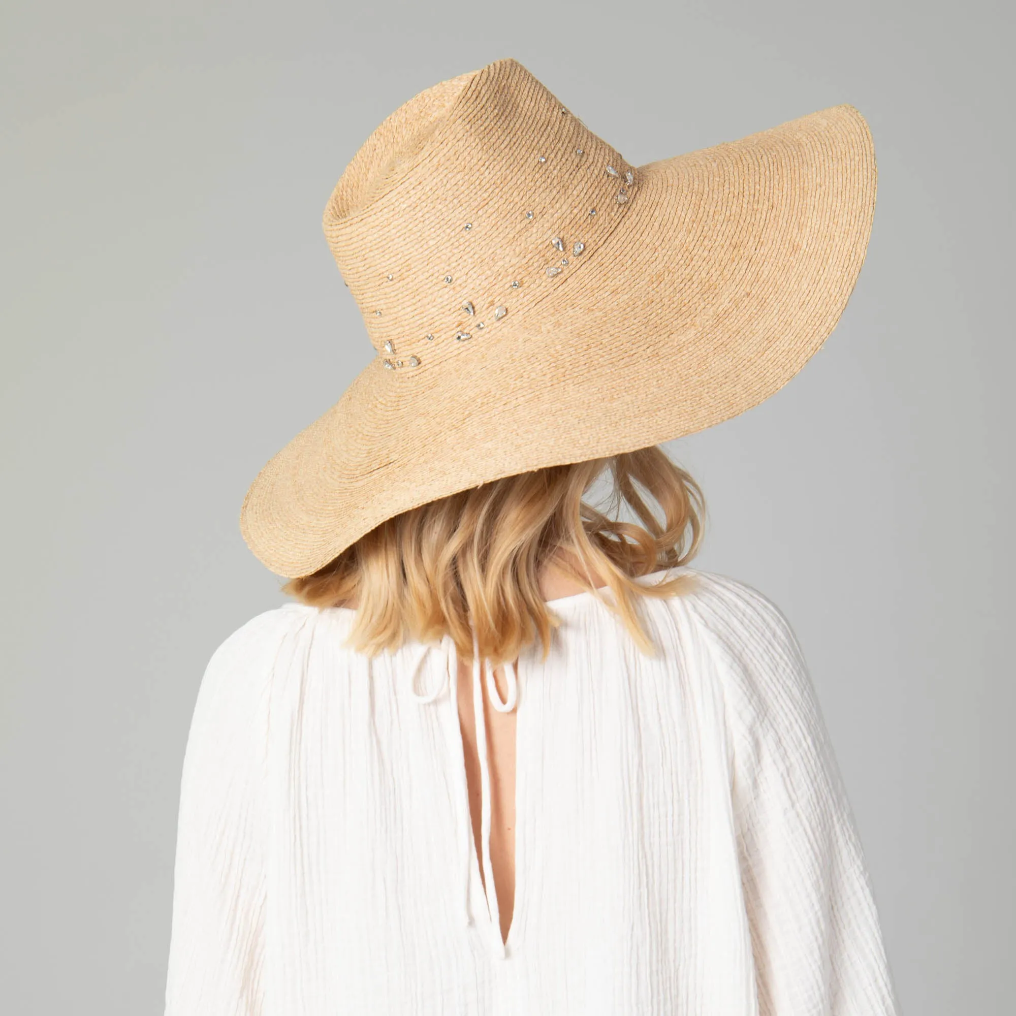 Glitz Wide Brim Fedora Sun Hat