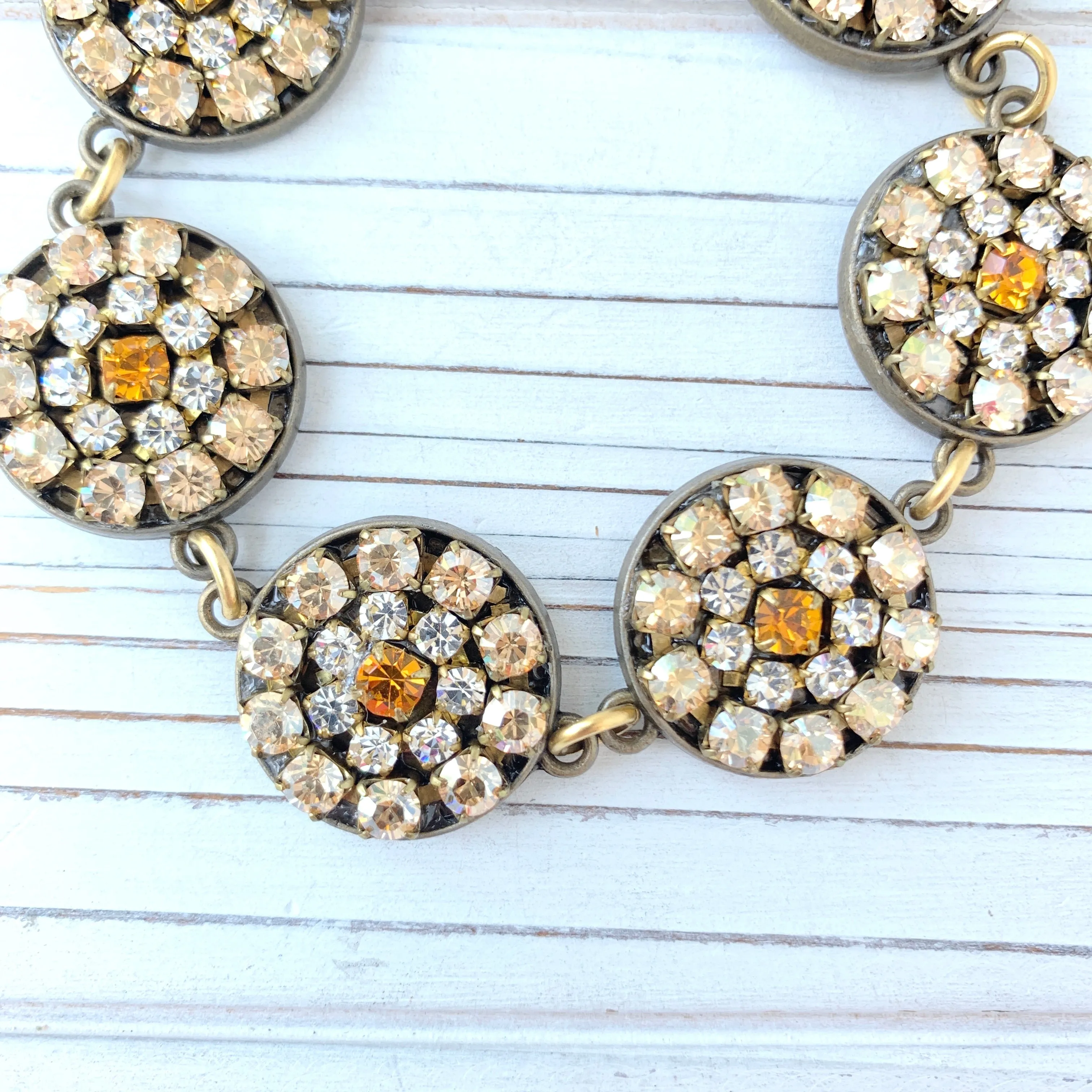 Golden Rhinestone Bracelet