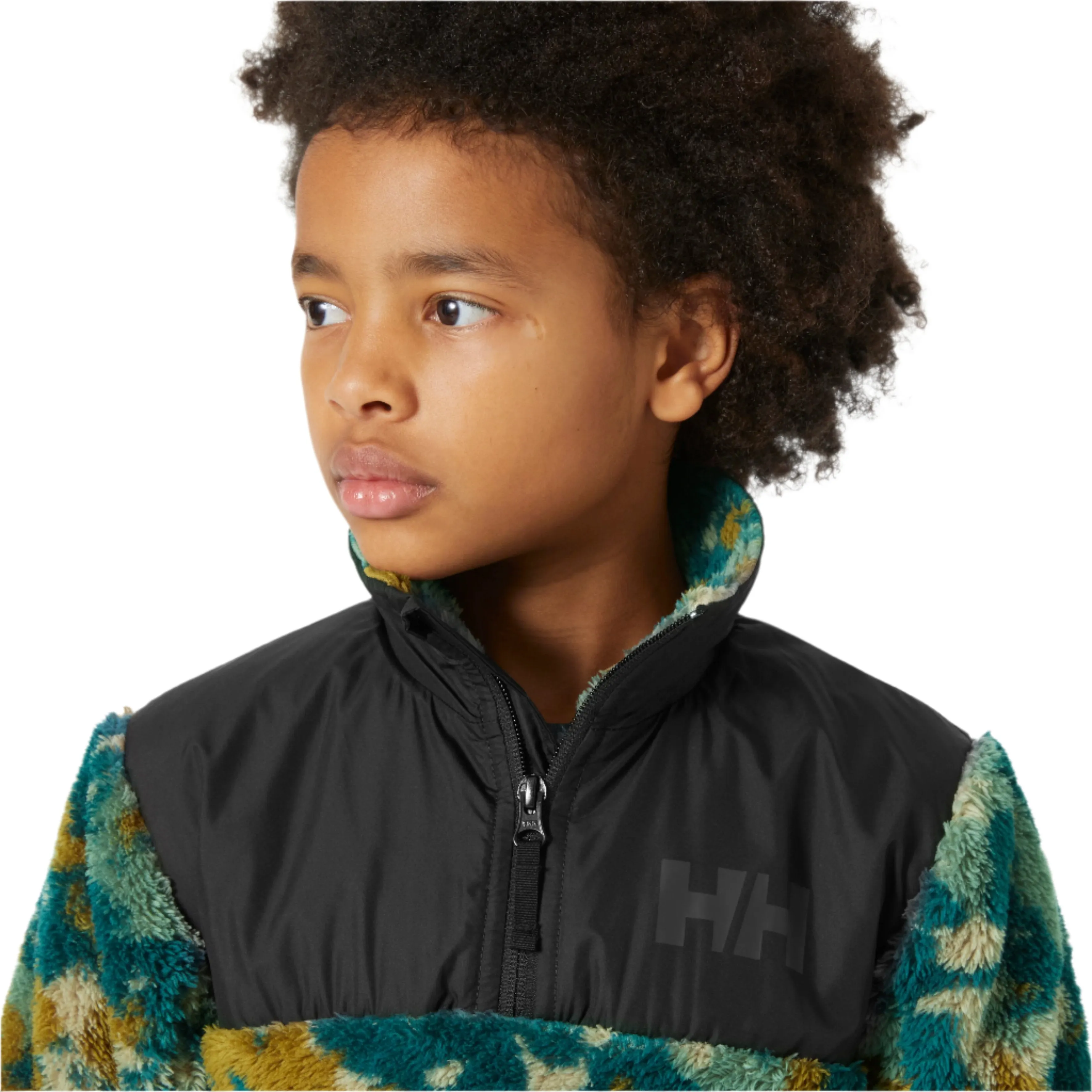 Helly Hansen Junior Champ Midlayer Half Zip Fleece Top (Dark Creek Splash/Camo Aop)(Ages 8-16)