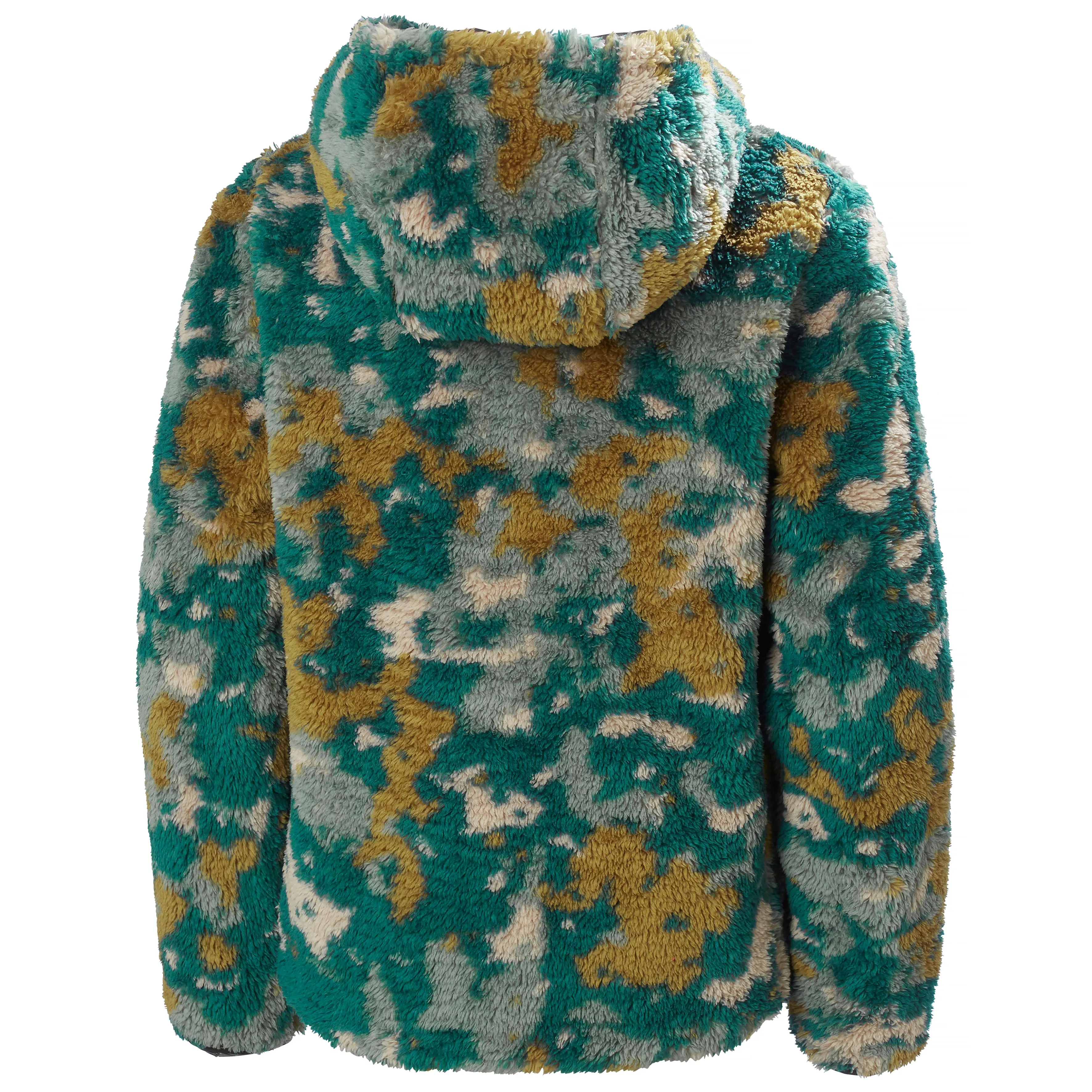 Helly Hansen Junior Champ Reversible Hooded Full Zip Fleece (Black Splash/Camo Aop)(Ages 8-16)