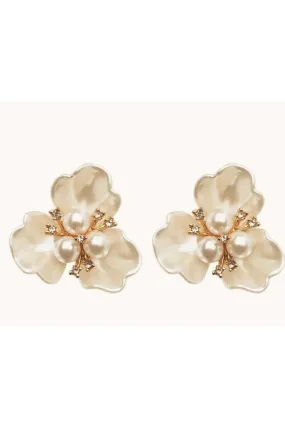 Ivory Gardenia Earrings