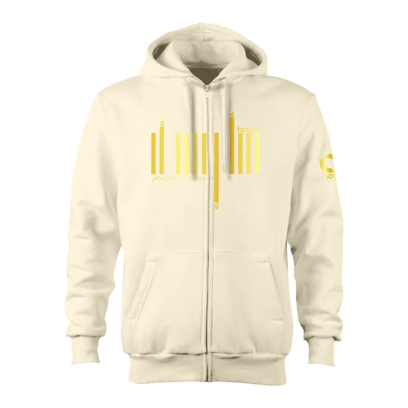 Kids Zip-Up Hoodie  - Off White (Heavy Fabric)