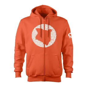 Kids Zip-Up Hoodie  - Orange (Heavy Fabric)